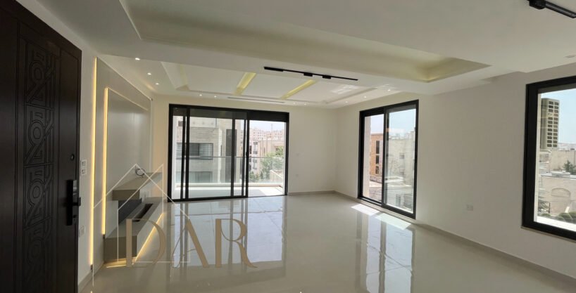 Top-Floor Apartment with Private Roof for Sale in Rabieh 215 sqm + Terrace with Open View – Amman, Jordan